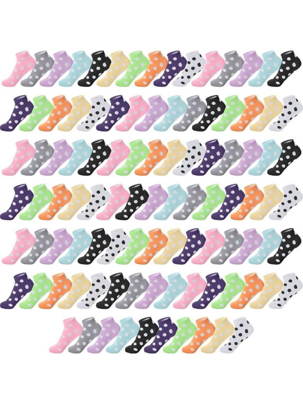 100 Pairs Women's No Show Ankle Socks - Comfortable, Breathable, Everyday